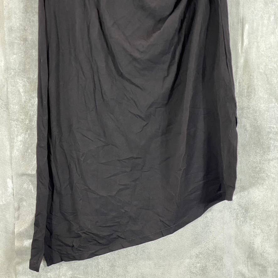 MICHAEL MICHAEL KORS Women's Petite Black Sleeveless Asymmetrical Sheath Dress