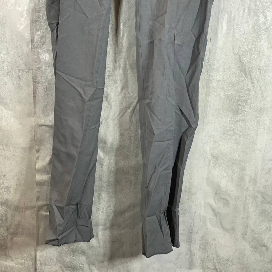 CALVIN KLEIN Men's Gray Sharkskin Slim-Fit Flat Front Suit Pants SZ 33X32