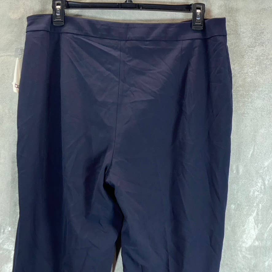 BAR III Women's Bar Navy High-Rise Button-Detail Pull-On Sailor Pants SZ 16