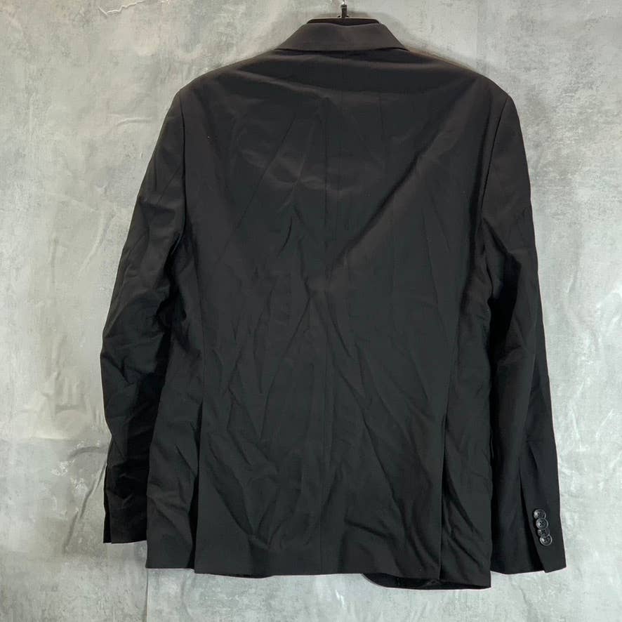 REACTION KENNETH COLE Men's Black Short Techni-Cole Slim-Fit Suit Jacket SZ 36S