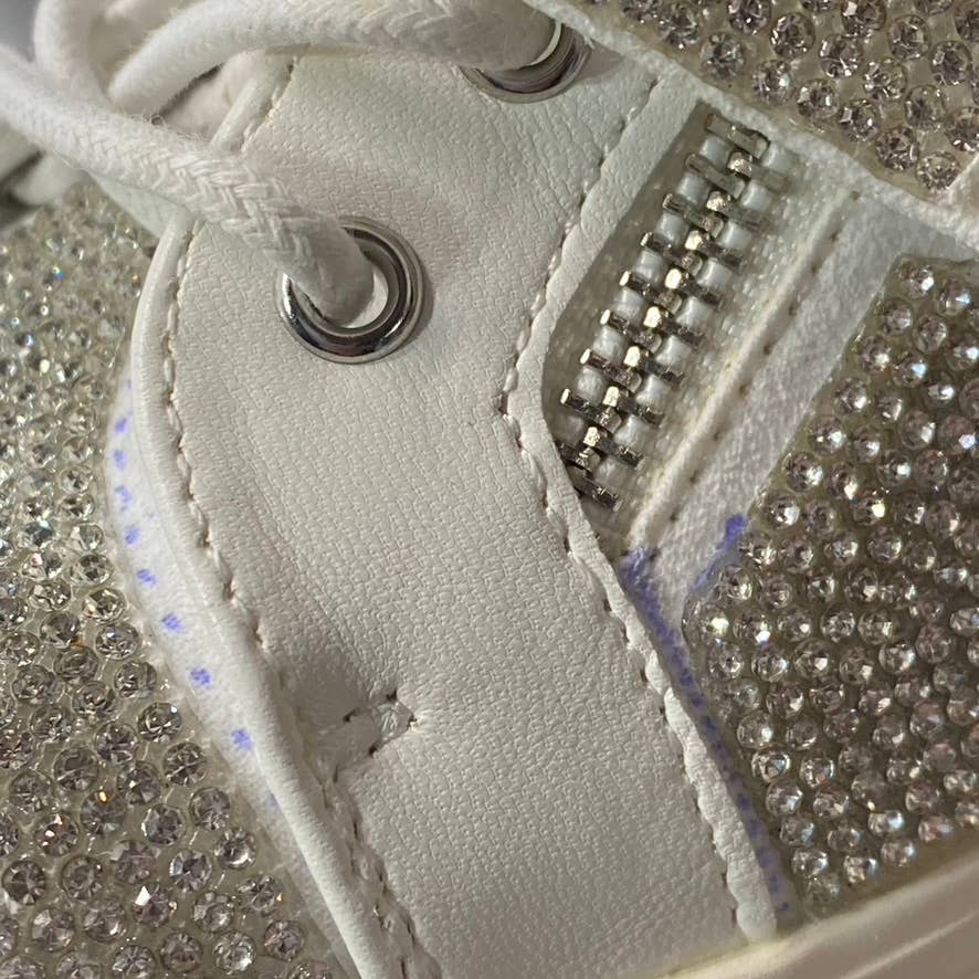 INC INTERNATIONAL CONCEPTS Women's Silver Rhinestone Debby Wedge Sneakers SZ 7