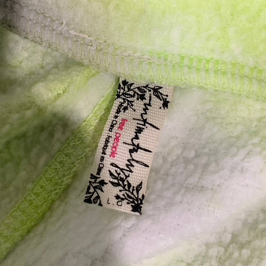 FREE PEOPLE Women's Citron/Grey Drawstring Raw-Edge Hem Pull-On Shorts SZ L