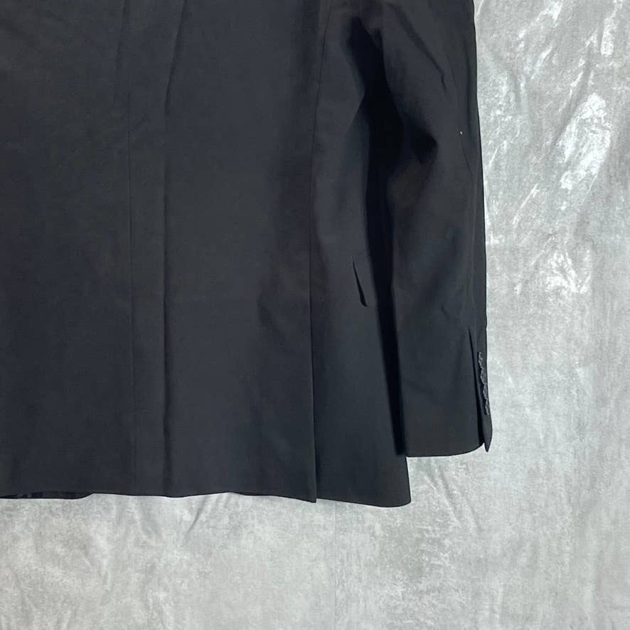 DKNY Men's Solid Black Short Modern-Fit Stretch Two-Button Suit Jacket SZ 38S