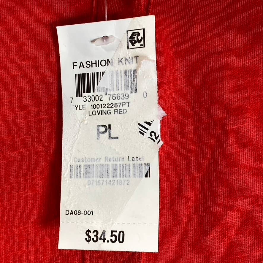 STYLE & CO Women's Petite Loving Red Short-Sleeve Polo Top SZ P/L