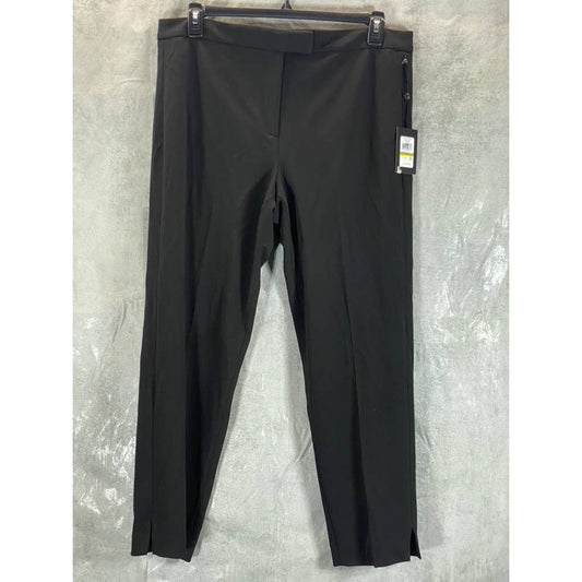 DKNY Women's Black Solid Essential Slim-Leg Cropped Dress Pants SZ 14