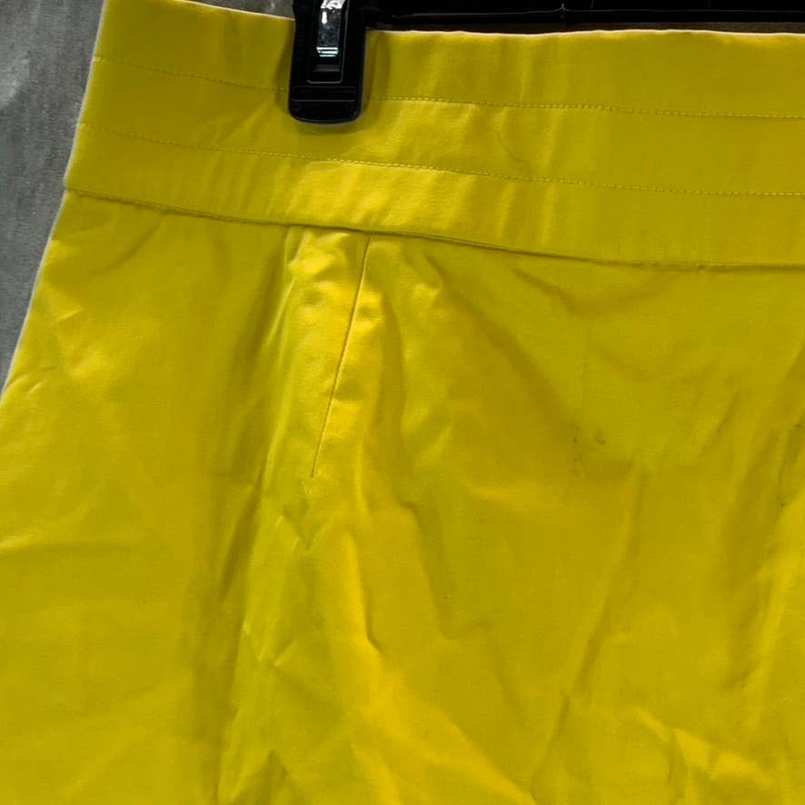 INC X ADE SAMUEL Women's Fresh Lemon Flap-Pocket Elastic Waist Sateen Skirt SZ L