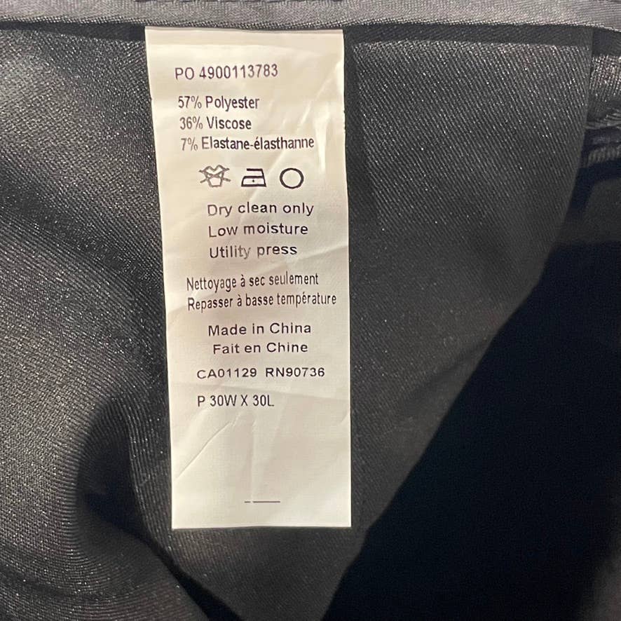CALVIN KLEIN Men's Dark Grey Knit Slim-Fit Flat Front Suit Separate Pants SZ 30