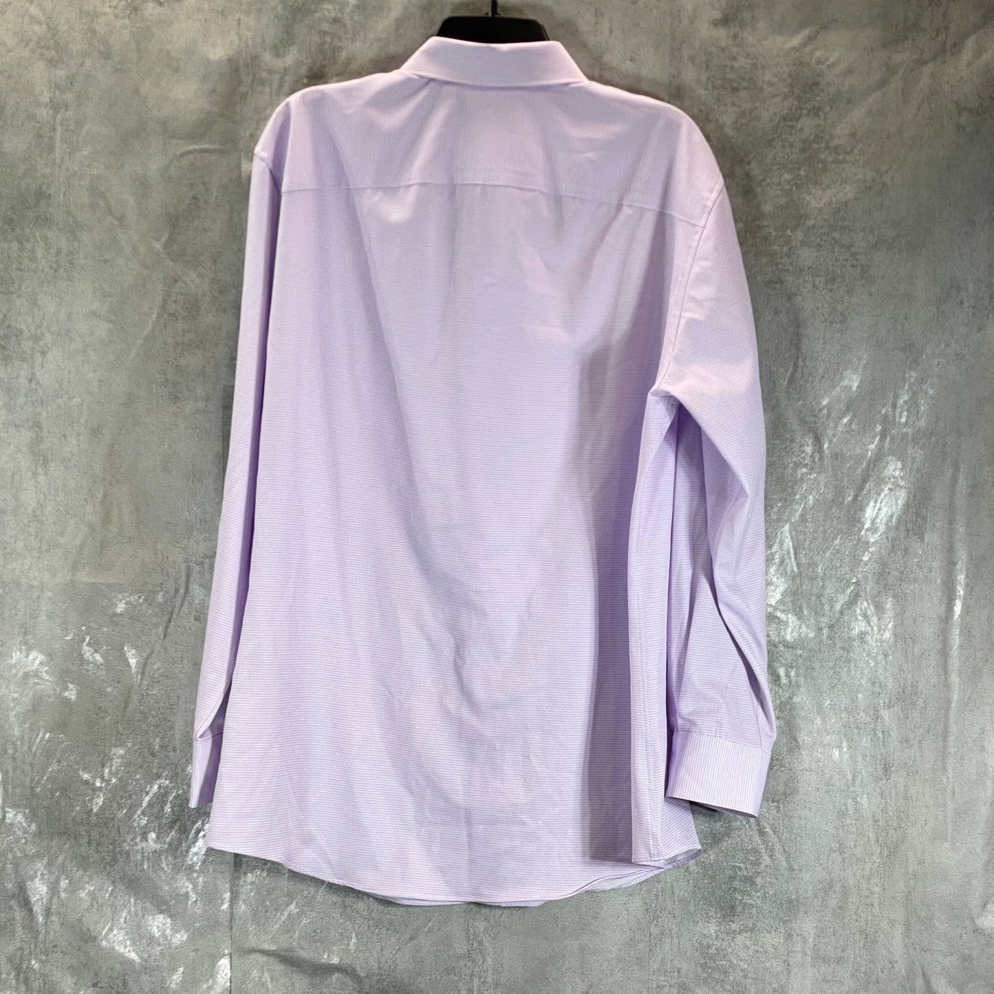 ALFANI Men's Lavender Mini Geo-Print Slim-Fit Button-Up Shirt SZ 16-16.5 32/33