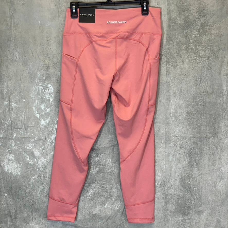 BCBGMAXAZRIA Women's Coral High-Waist Breathable Active Stretch Pull-On Capri Leggings SZ L