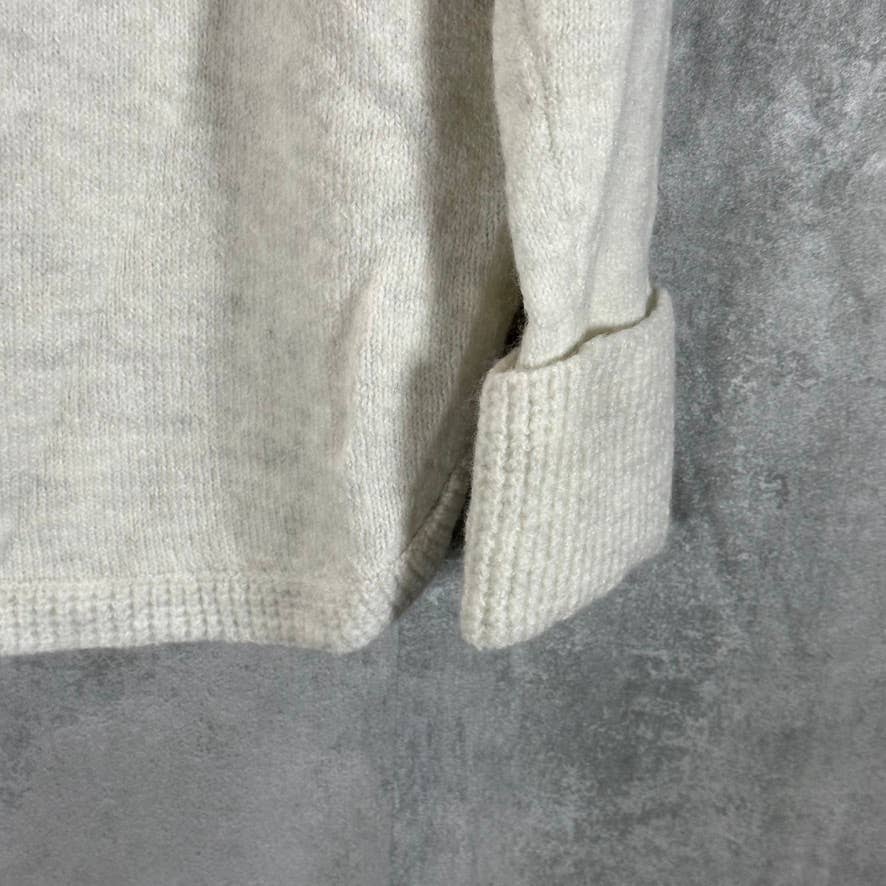 STYLE & CO Women's Petite Fresh Cream Waffle-Knit Cowlneck Sweater SZ P/XL
