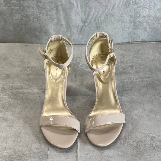 BANDOLINO Women's Oat Patent Armory Ankle Strap Block-Heel Dress Sandals SZ 5.5