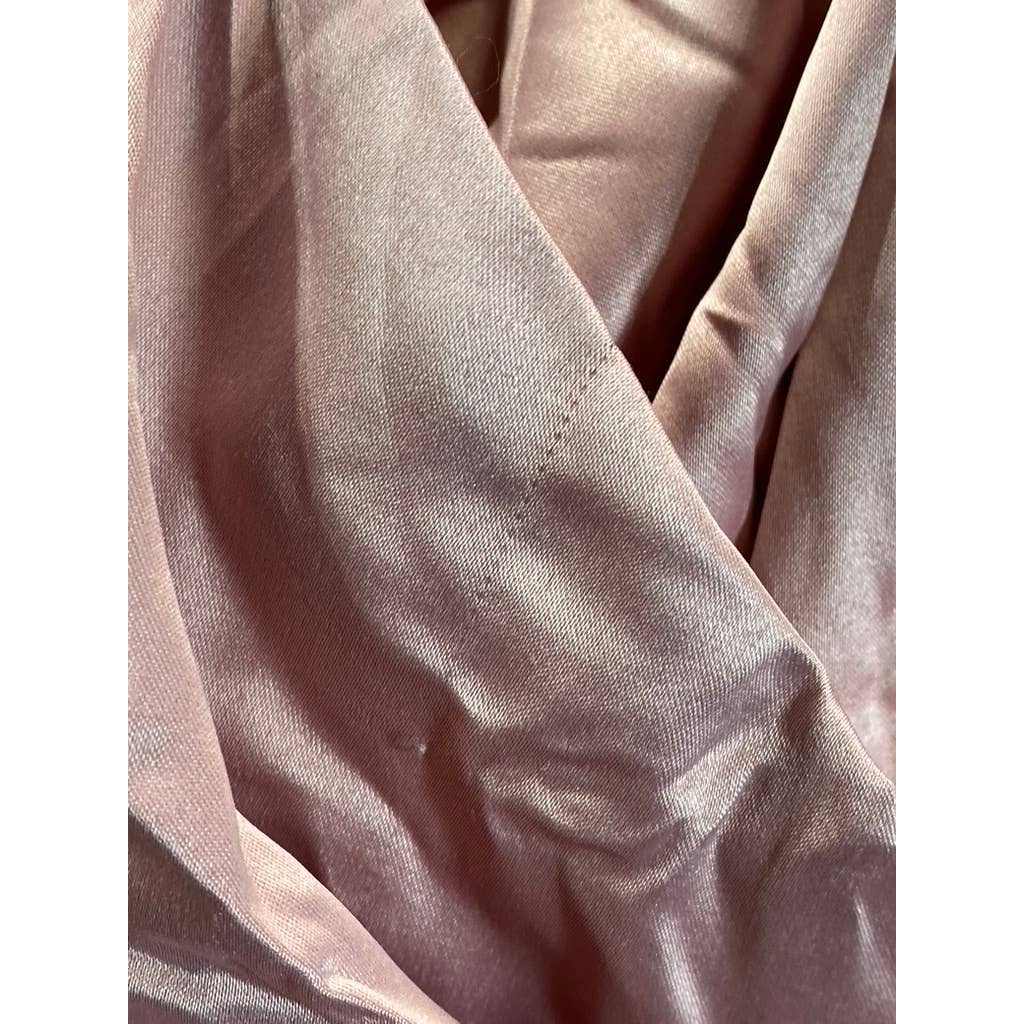 B. DARLIN Juniors' Rose Blush Satin Spaghetti Strap Faux Wrap Tiered Dress SZ5/6