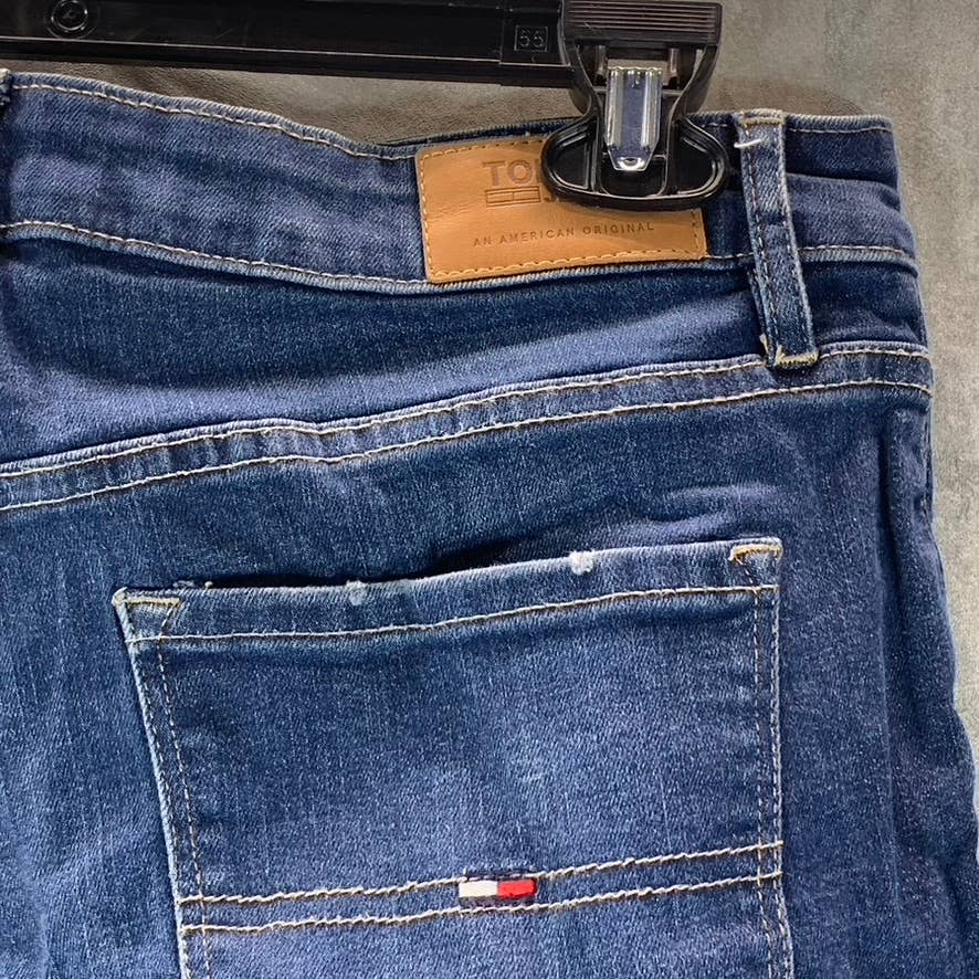 TOMMY JEANS Women's Boundary 5" Cuffed Faded Denim Shorts SZ 29