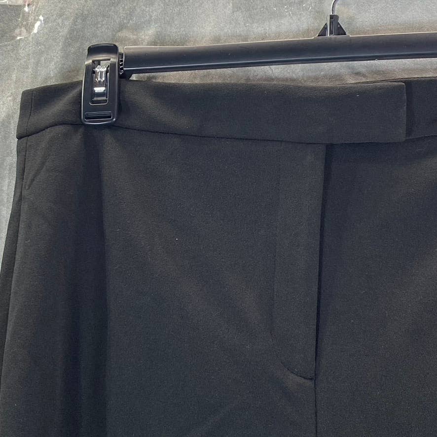 DKNY Women's Black Solid Essential Slim-Leg Cropped Dress Pants SZ 14