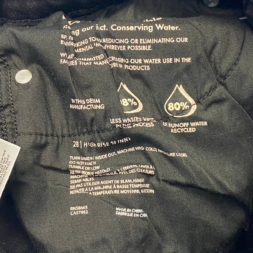 BP. Women's Black Wash High-Rise Skinny Distressed Jeans SZ 28