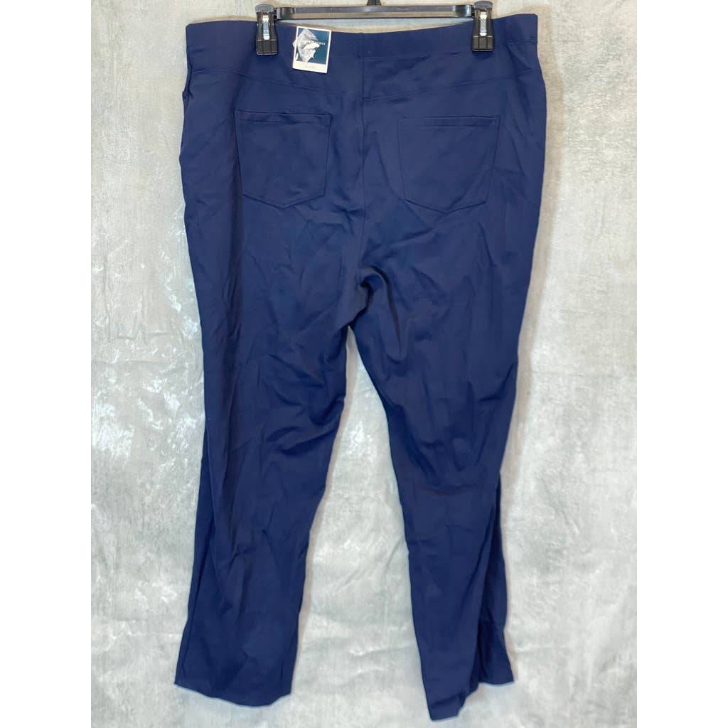 KAREN SCOTT Women's Plus Size Sport Navy High-Rise Comfort Pull-On Pants SZ 2X