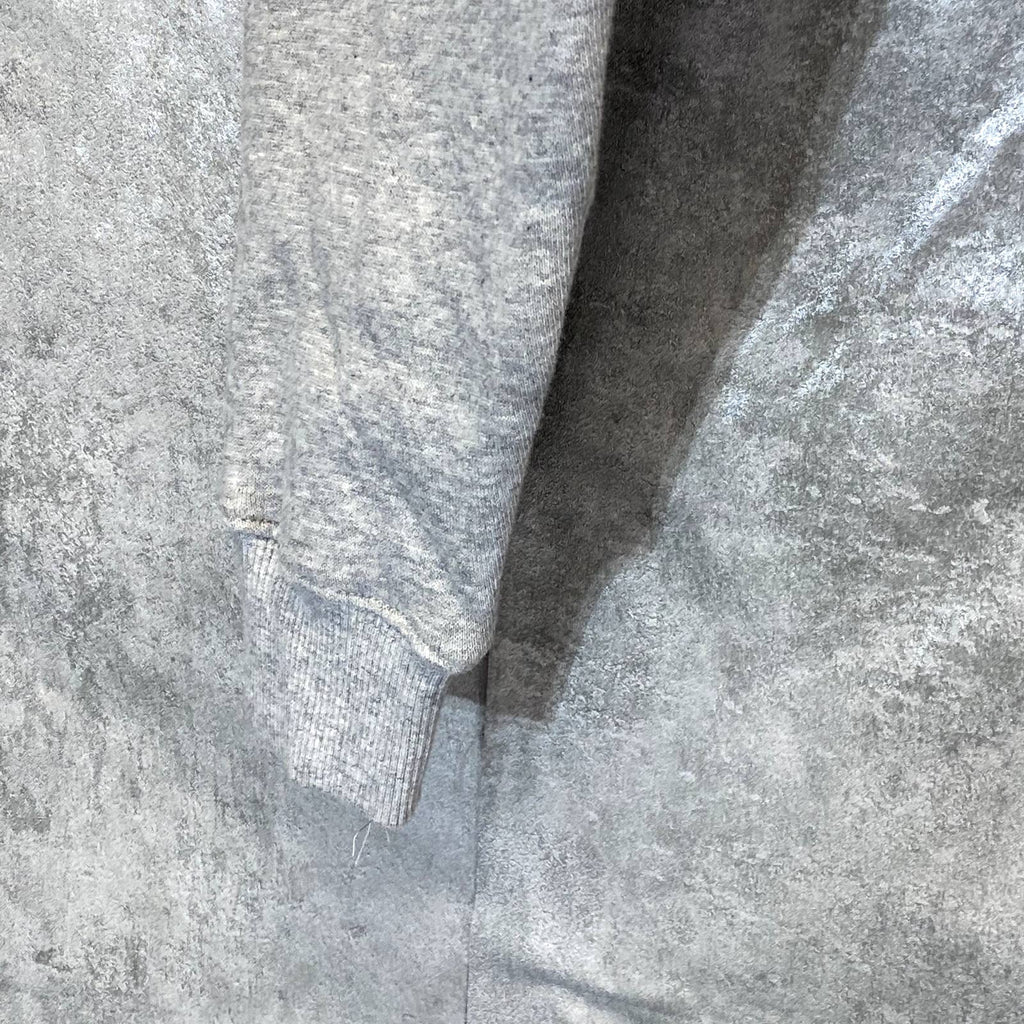 BP. Women's Grey Heather Inspired Cutoff Graphic Pullover Hoodie SZ L