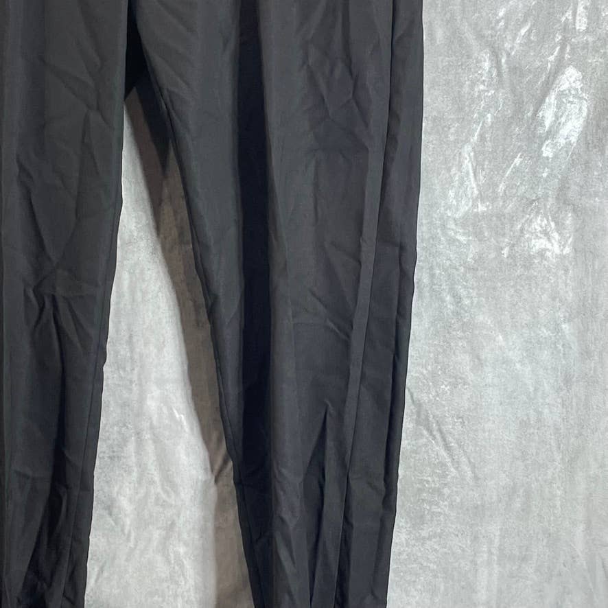 IZOD Men's Solid Black Classic-Fit Flat Front Suit Pants SZ 38X32