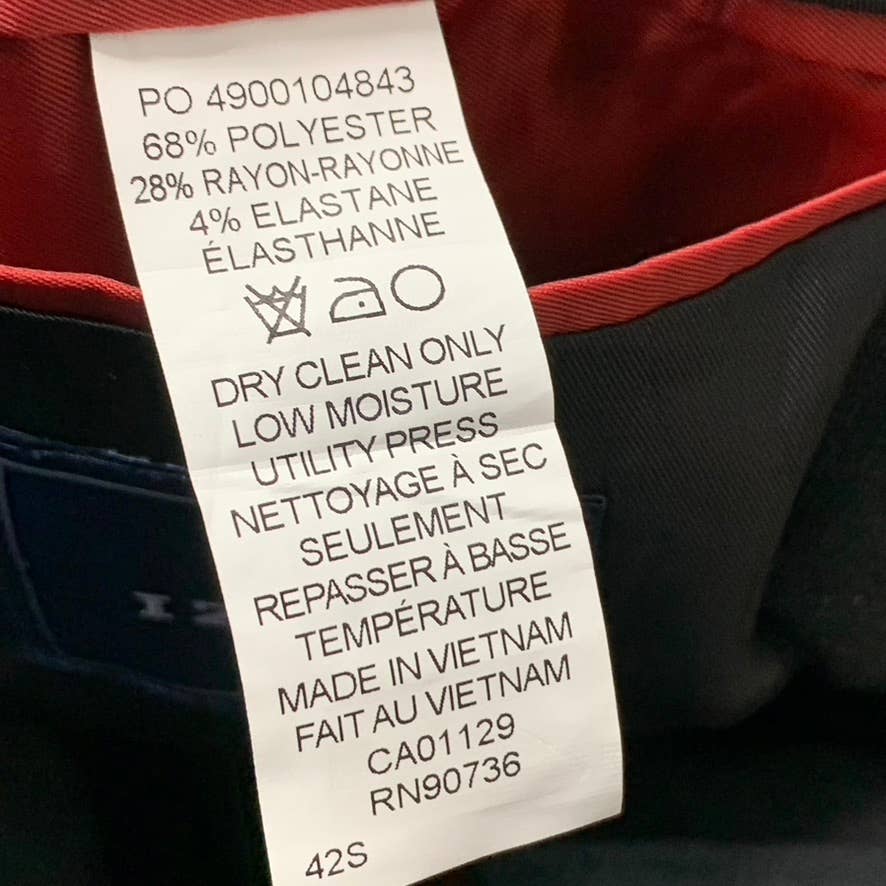 IZOD Men's Solid Black Short Classic-Fit Two-Button Suit Jacket SZ 42S