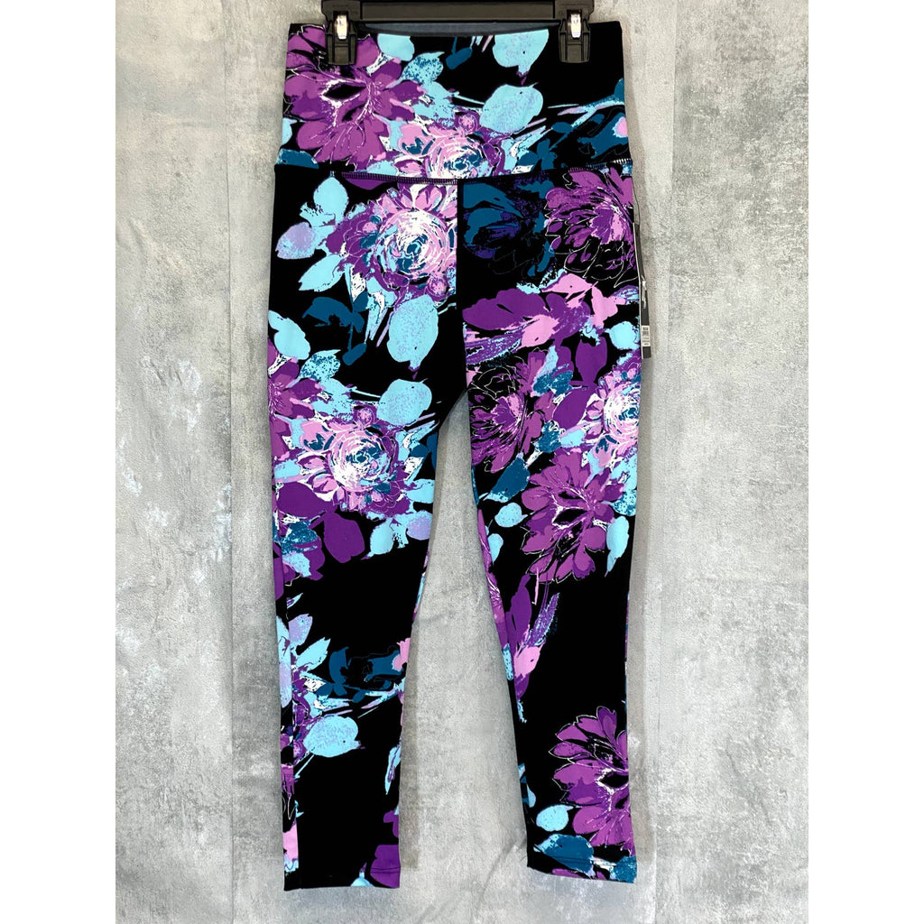 KAY UNGER Women's Blossom Bundle Black Printed High-Rise Pull-On Capri Leggings SZ M
