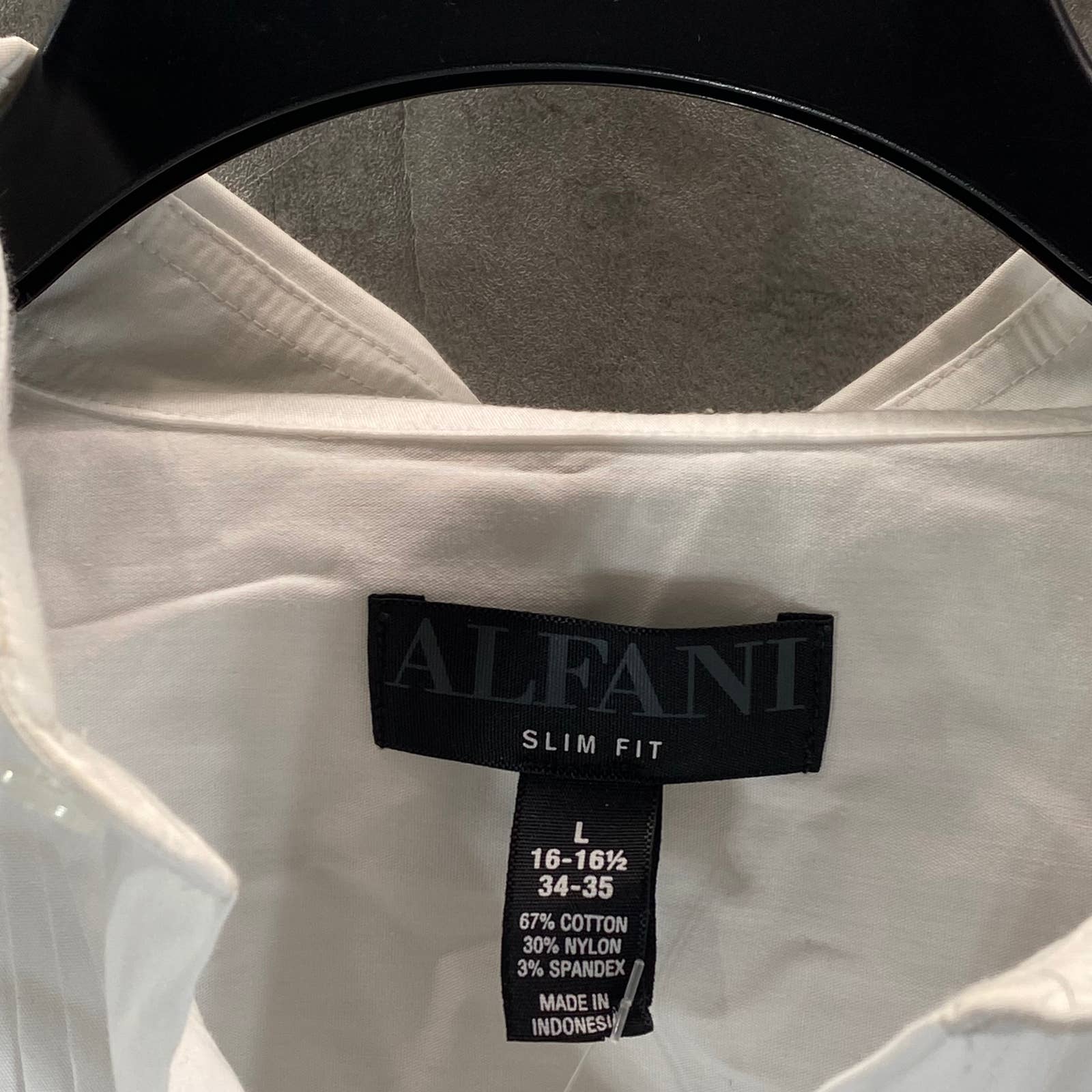 ALFANI Alfatech Men's Sierradale White Slim-Fit Pleated Panel Formal Shirt SZ L
