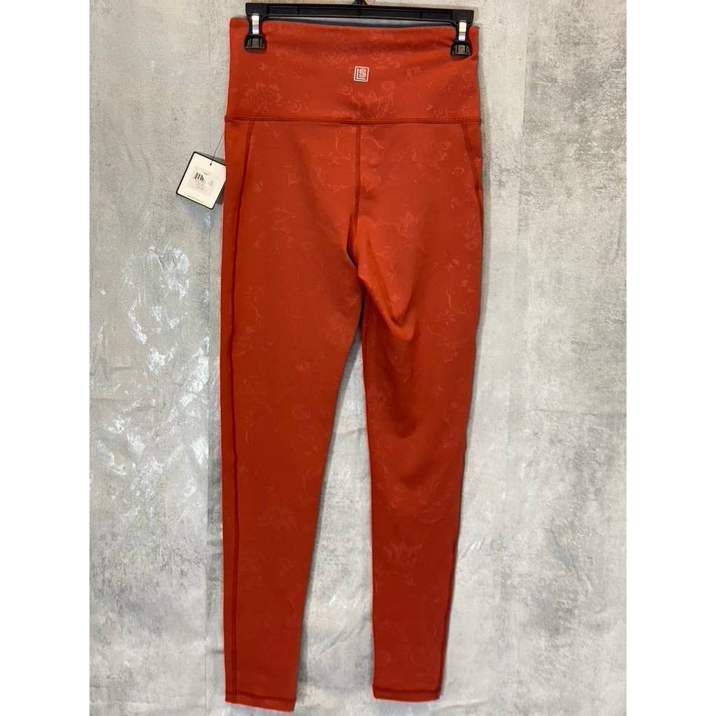 LAUNDRY By Shelli Segal Rust Printed High-Waist Stretch Pull-On Active Leggings SZ S