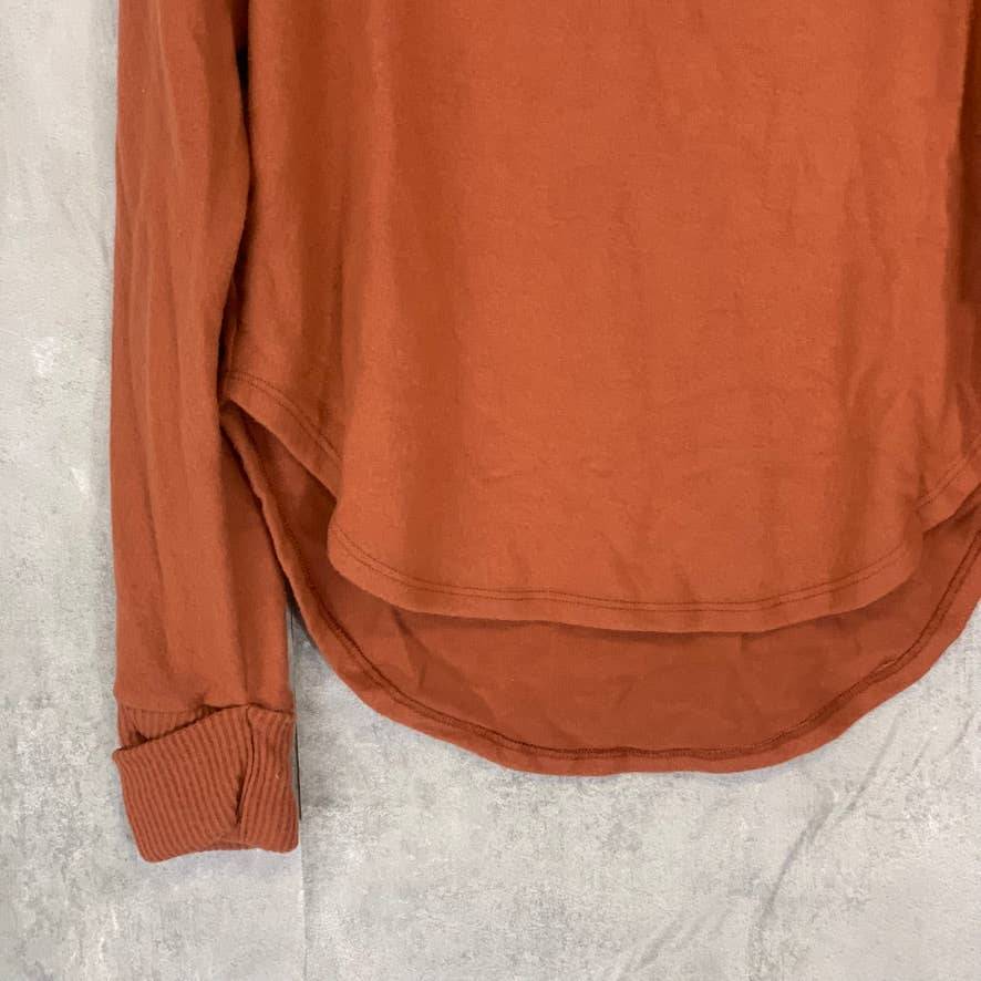 TREASURE & BOND Rust Sequoia Cowl Neck Long Sleeve Pullover SZ XS