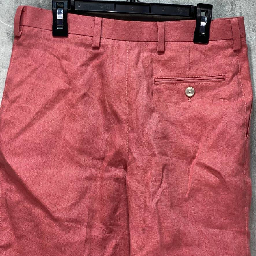 LAUREN RALPH LAUREN Red Classic Fit Linen Shorts SZ 16R