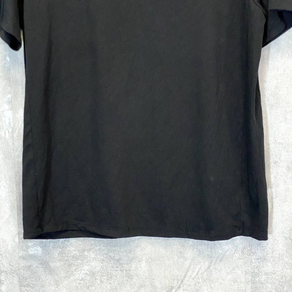 FLORA By Flora Nikrooz Women's Solid Black Scoopneck Short Sleeve T-Shirt SZ L