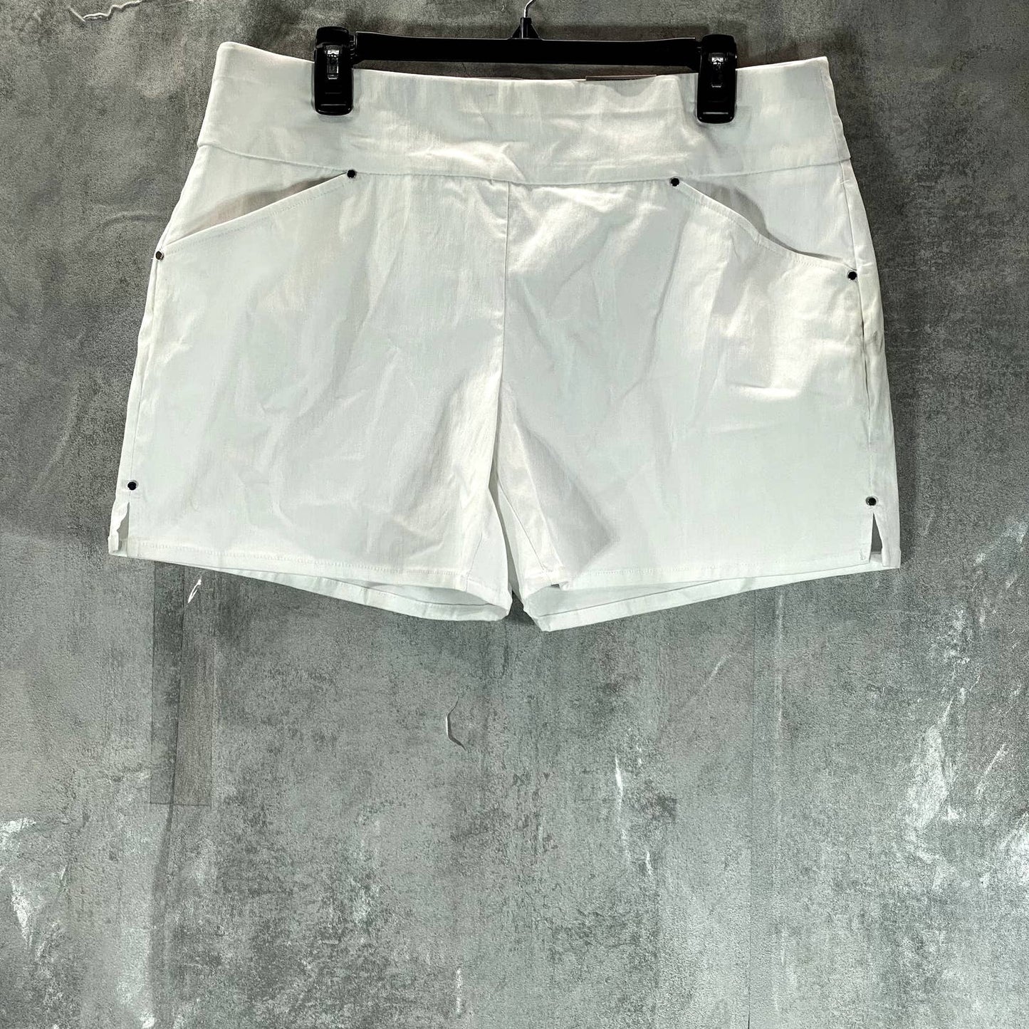 INC INTERNATIONAL CONCEPTS Women's Bright White Mid-Rise Pull-On Shorts SZ 12