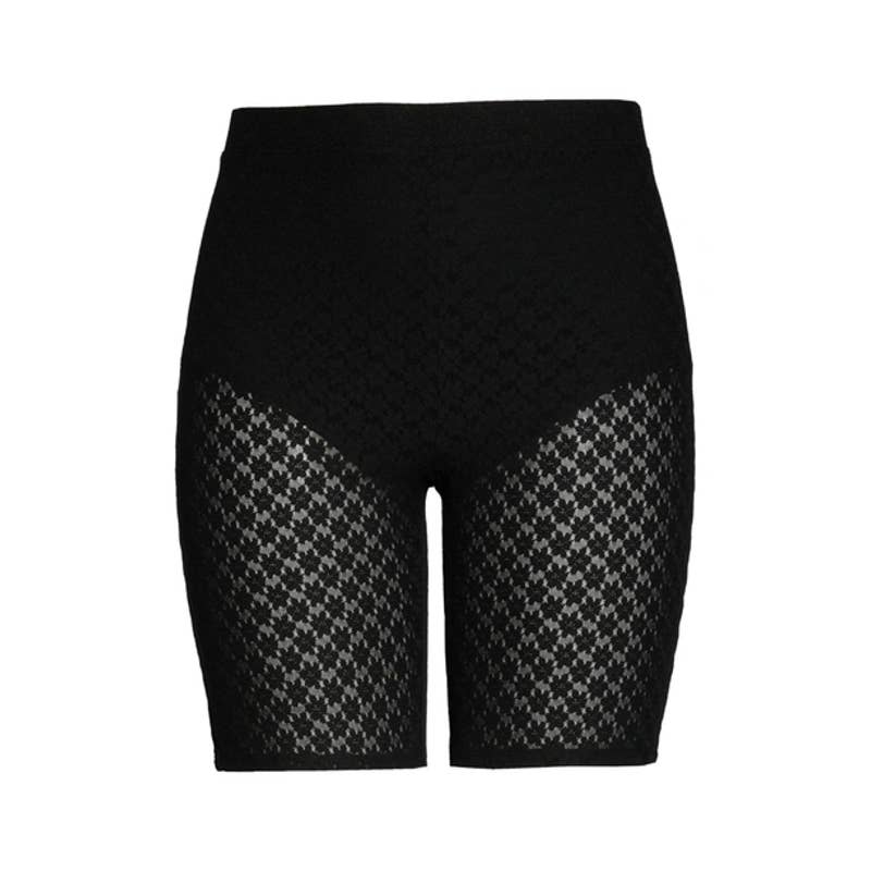 OPEN EDIT Women's Black Lace Pull-On Bike Shorts SZ XS