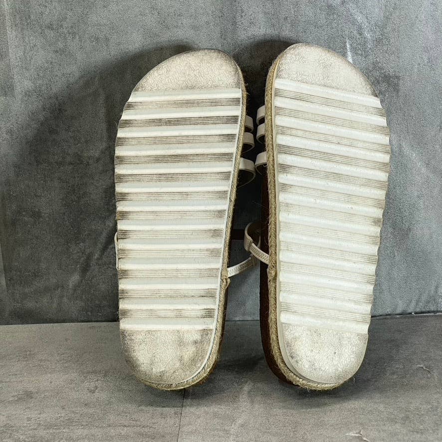 DV DOLCE VITA Women's White Carlee Strappy Footbed Slide Sandals SZ 10