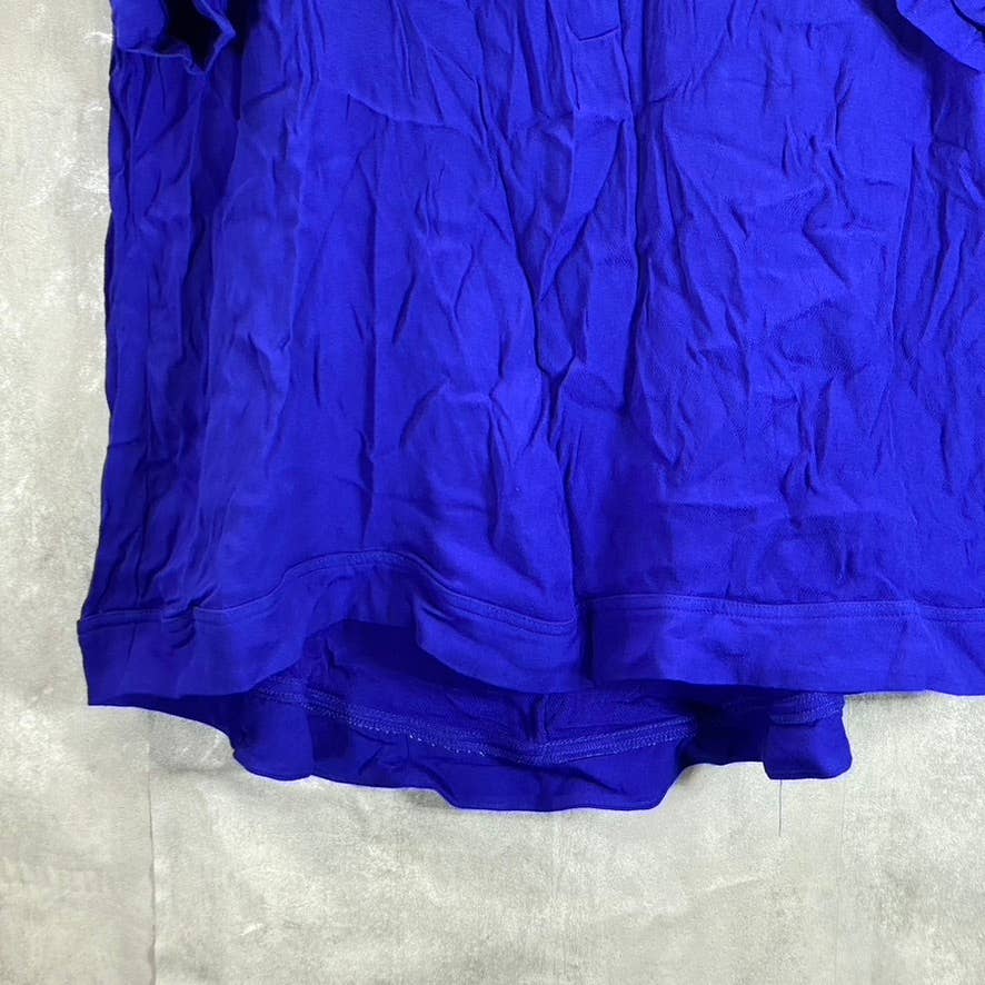 CITY CHIC Women's Plus Electric Blue Scoopneck Elbow Sleeve Hi-Low Top SZ L(20)