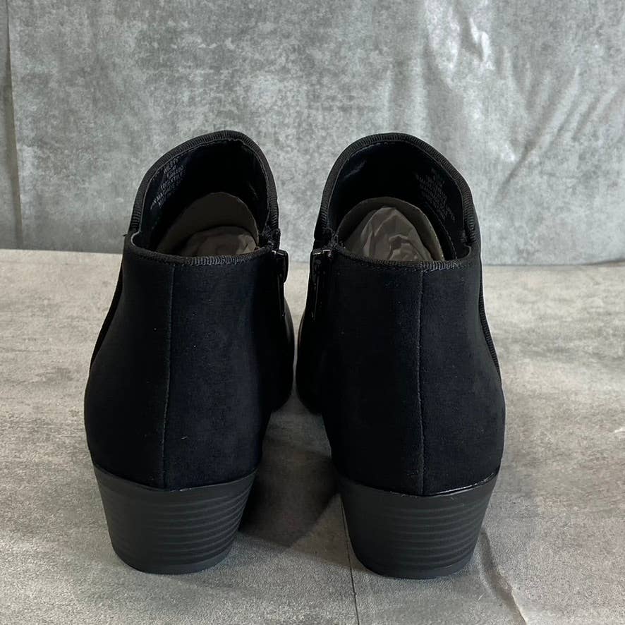 STYLE & CO Women's Black Wileyy Almond-Toe Block-Heel Ankle Booties SZ 6.5