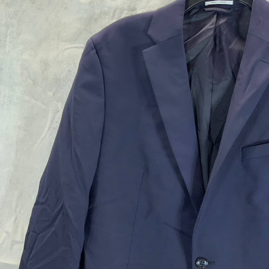 BAR III Men's Solid Navy Two-Button Slim-Fit Wool Suit Jacket SZ 42R