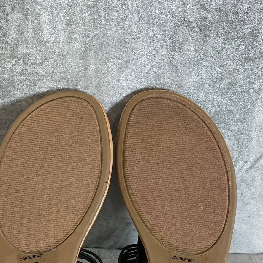 SUGAR Women's Black Bernice Rhinestone Embellished Slingback Sandals SZ S(5/6)