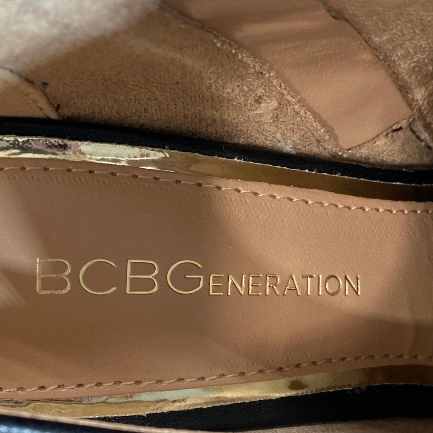 BCBGENERATION Women's Black Faux Leather Hadix Pointed-Toe Stiletto Bootie SZ7.5