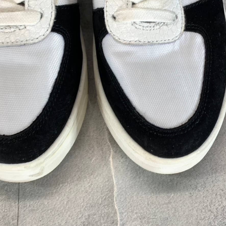 NATURALIZER Women's Black/White Leather Hadley Lace-Up Sneakers SZ 4