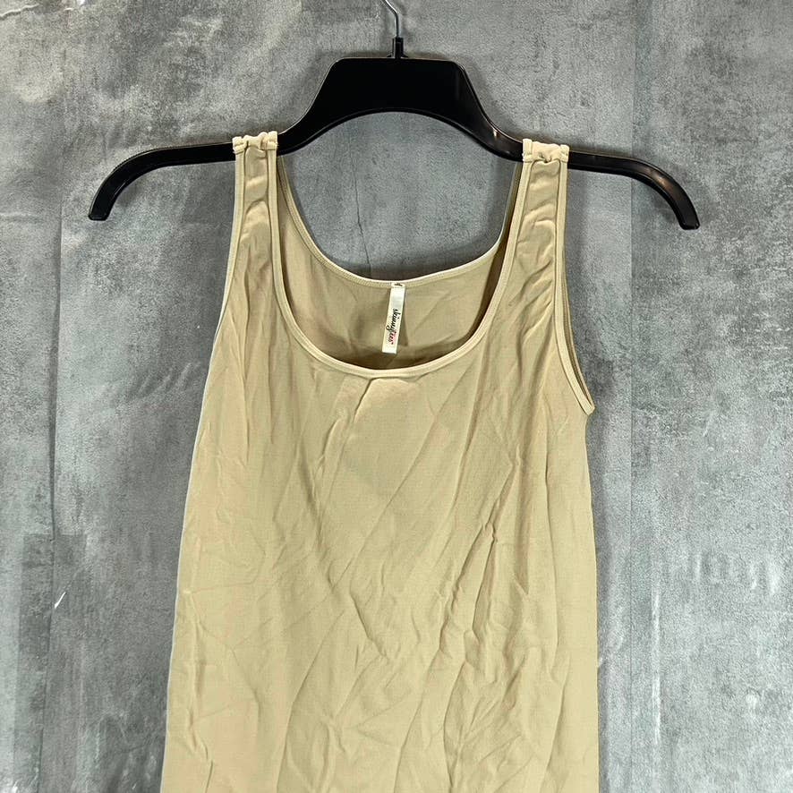 SKINNYTEES Women's Stone Scoop-Neck Lightweight Pull-Over Tank Dress SZ O/S