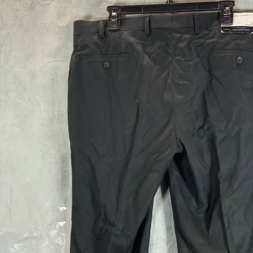MARC NEW YORK Men's Black Modern-Fit Stretch Flat Front Suit Pants SZ 35X30