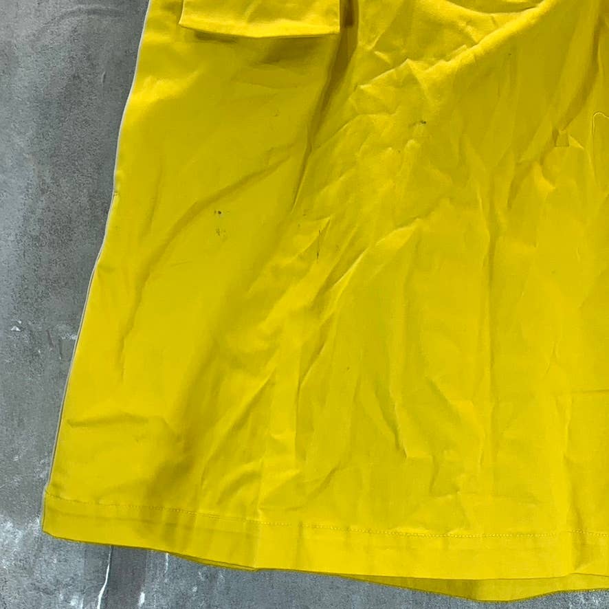 INC X ADE SAMUEL Women's Fresh Lemon Flap-Pocket Elastic Waist Sateen Skirt SZ L