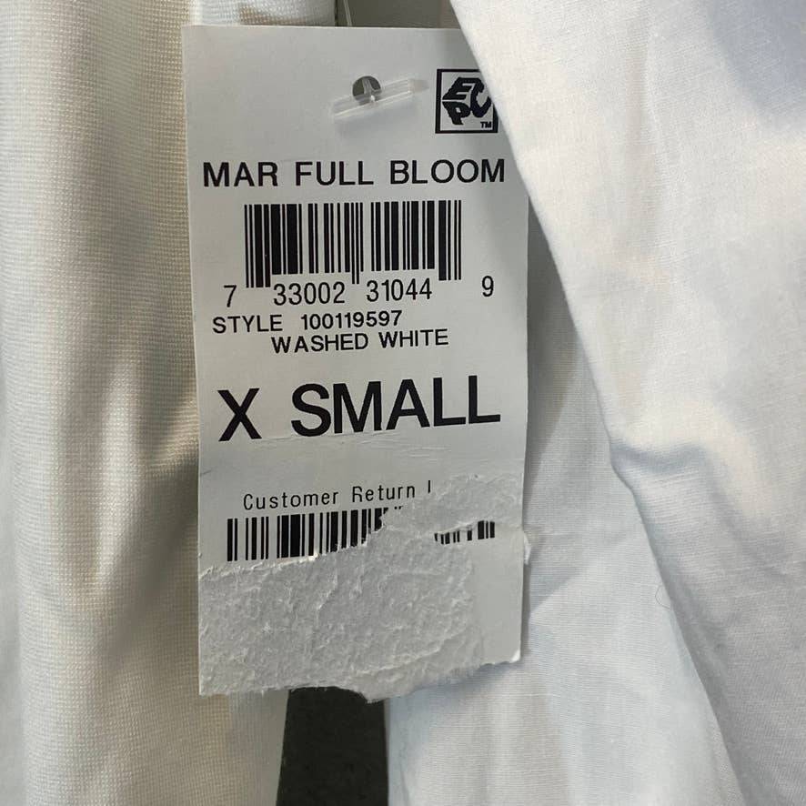 INC INTERNATIONAL CONCEPTS Women's Washed White Square-Neck Ruffled Top SZ XS