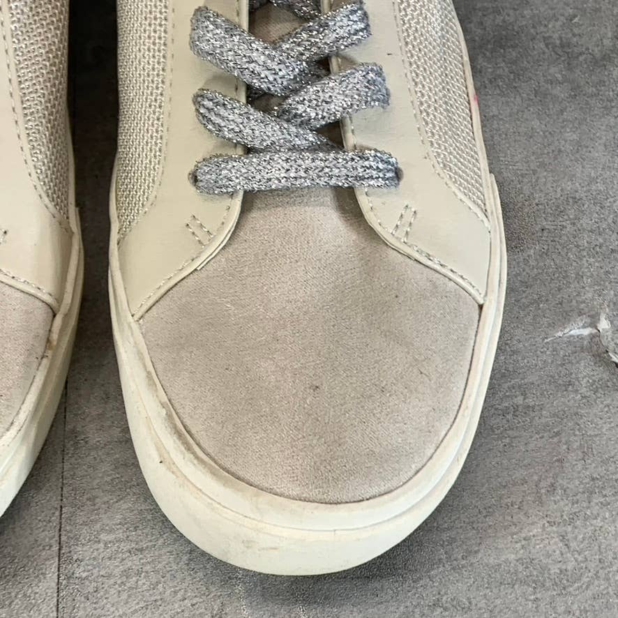 DOLCE VITA Women's Cream Zani Lace-Up Side-Zip Hi-Top Sneakers SZ 6.5