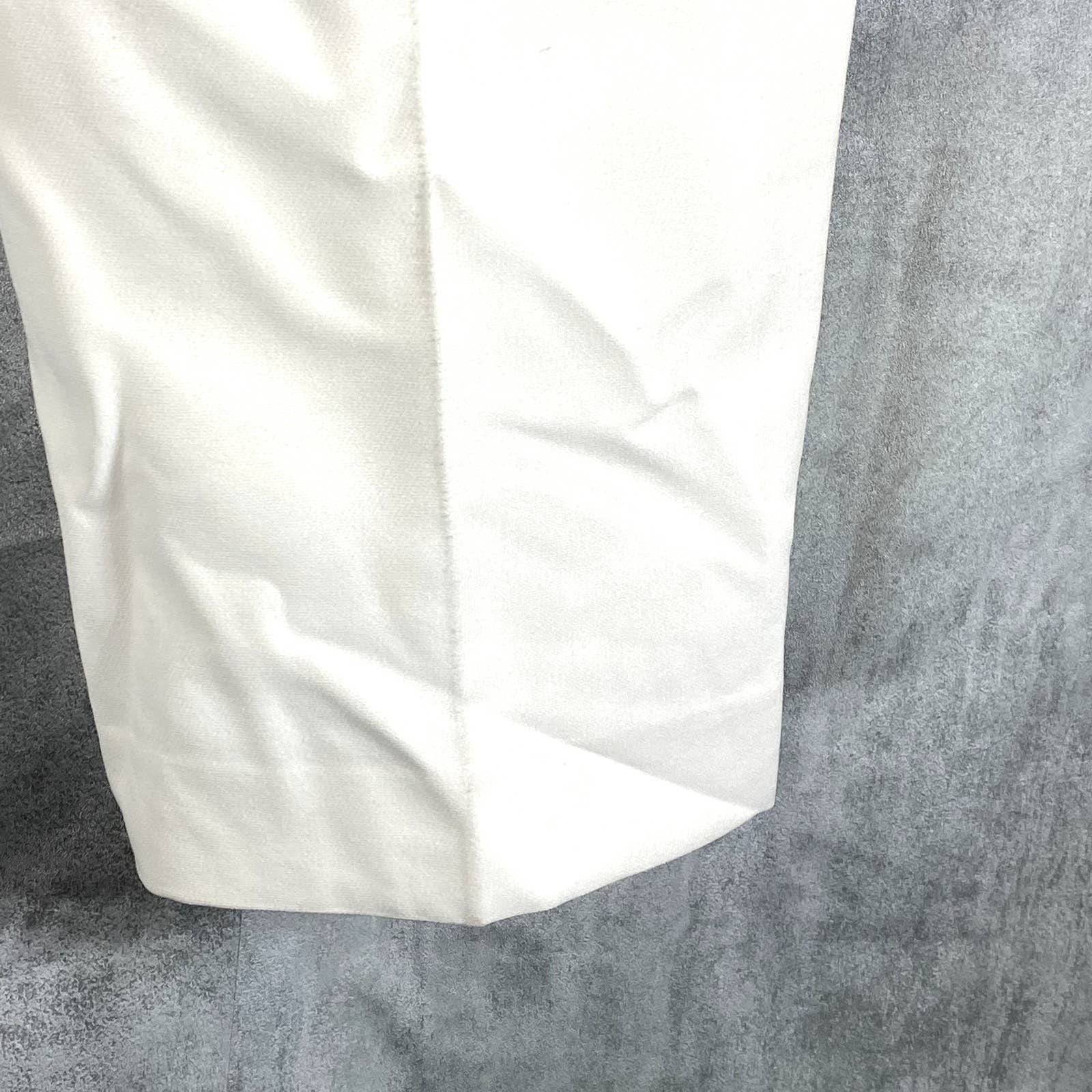 ANNE KLEIN Women's Annie White Mid-Rise Cropped Straight-Leg Pants SZ 16
