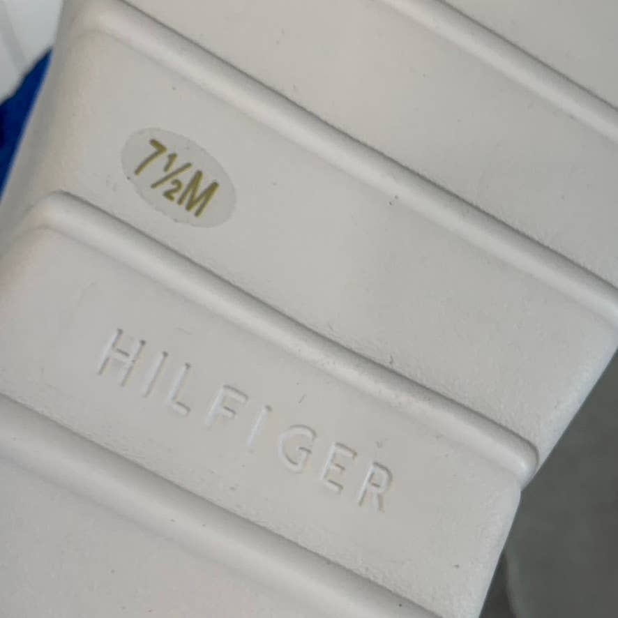 TOMMY HILFIGER Women's Blue Mesh Fina Logo Slip-On Sneakers SZ 7.5