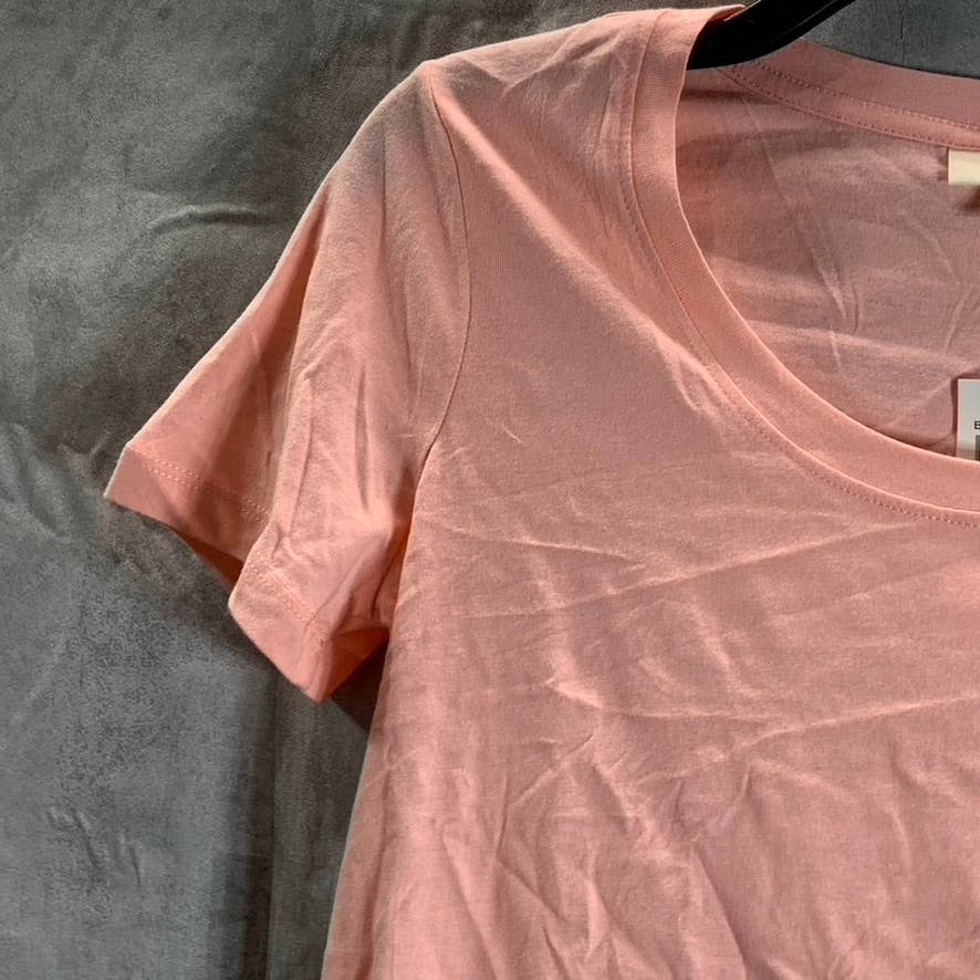 STYLE & CO Women's Champagne Pink Scoop-Neck Short Sleeve Classic Tee SZ S