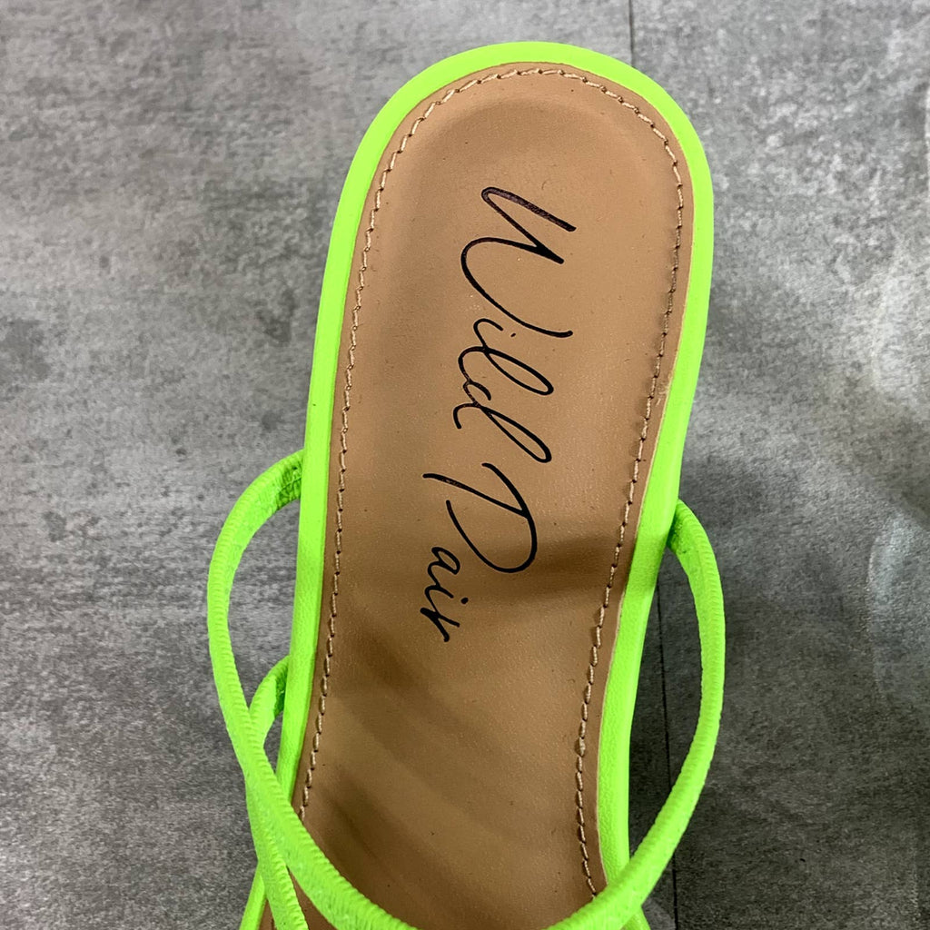 WILD PAIR Women's Citron Smooth Lenore Square-Toe Strappy Slip-On Sandals SZ 7.5