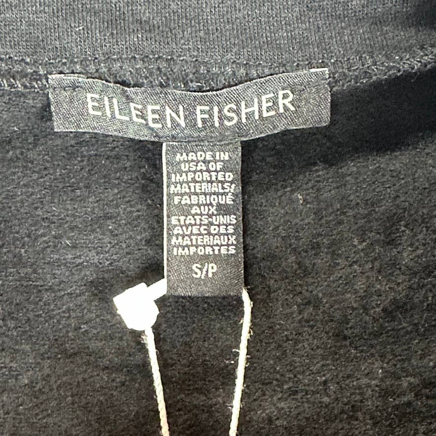 EILEEN FISHER Women's Black Funnel-Neck Long-Sleeve Hi-Low Pullover Tunic SZ S