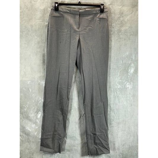 ALFANI Women's Pepper Grey Mid-Rise Modern Straight-Leg Pants SZ 6