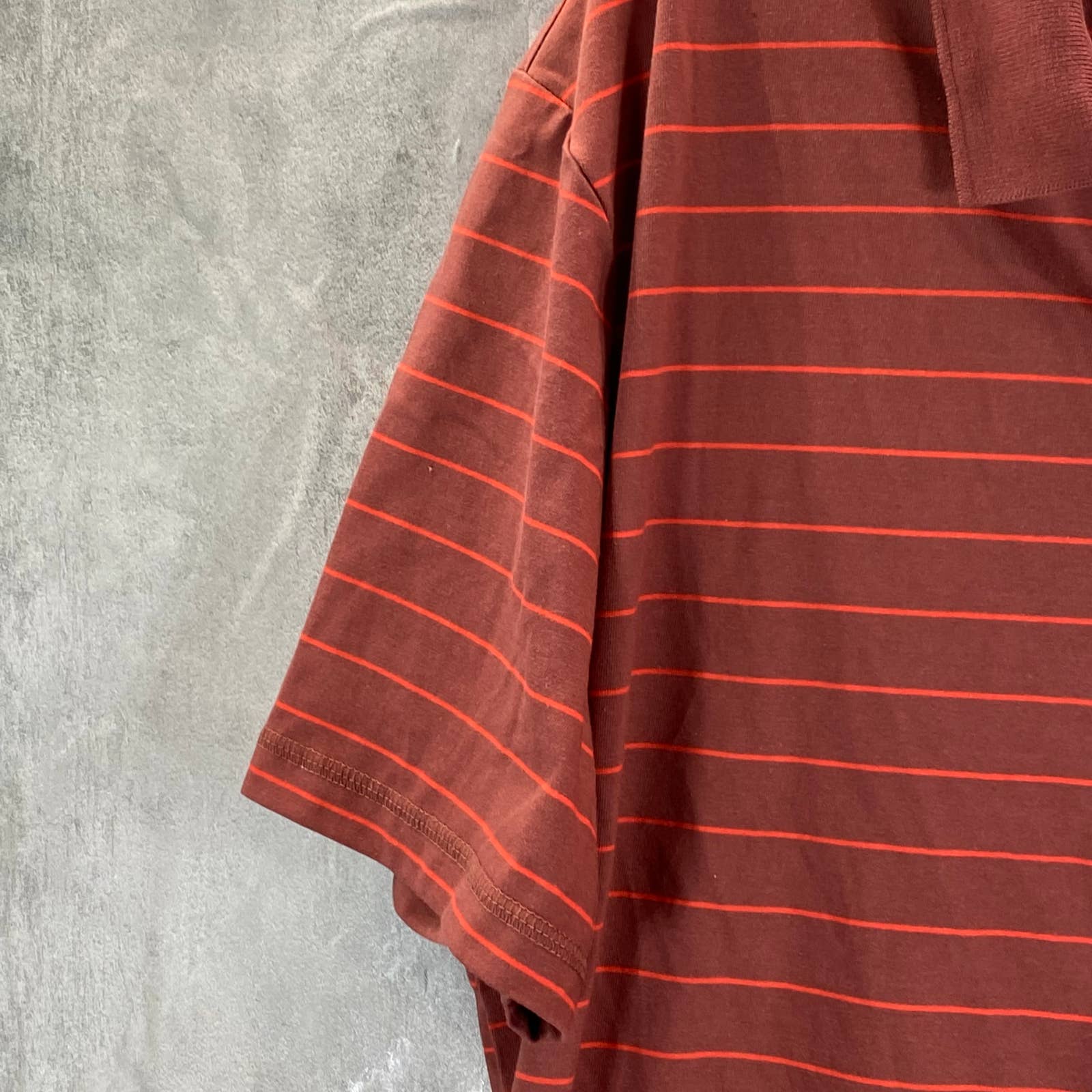 CALVIN KLEIN Men's Apple Butter Regular-Fit Smooth Cotton Stripe Polo SZ 2XL